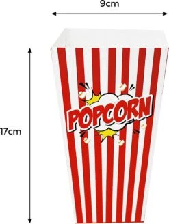 50 Duurzame Popcorn Bakjes (18x10cm) - Popcorn Zakjes Voor Filmavonden, Feestjes - Ook Geschickt Als Snoepbakje Of Feestzakje Voor Kinderen -Tafelwaren Verkoop 904x1200 1
