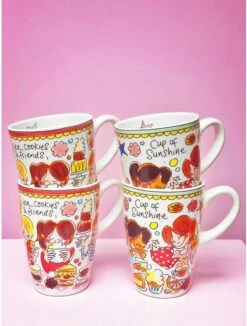 Blond Amsterdam Even Bijkletsen Beker XL 500 Ml - Rode Rand -Tafelwaren Verkoop 910x1200