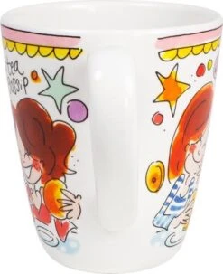 Blond Amsterdam Even Bijkletsen Mok 350 Ml - Roze Rand -Tafelwaren Verkoop 979x1200